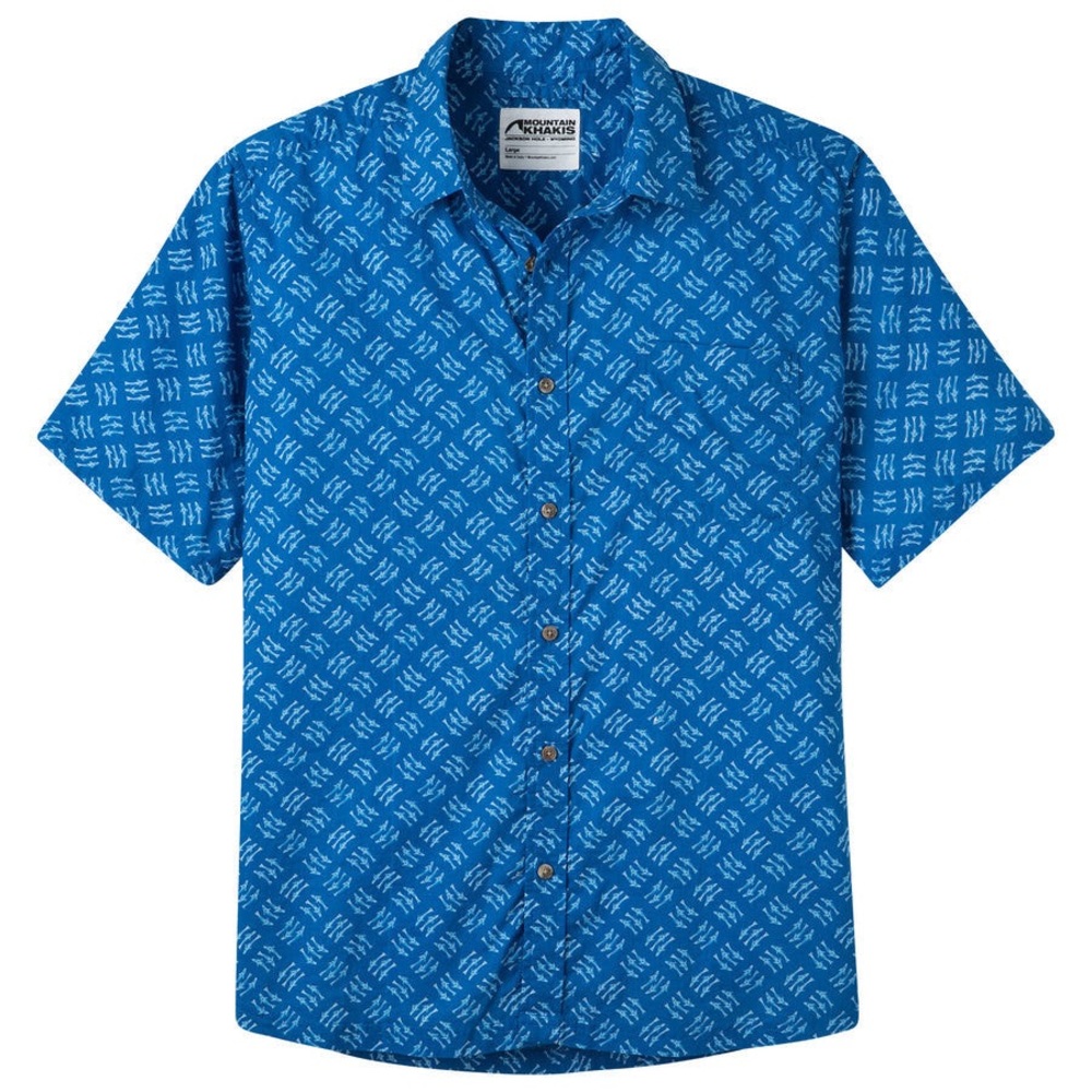 NEW Mountain Khaki Men’s Fish Hatch Signature Print Shirt